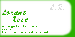 lorant reit business card