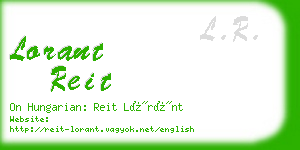 lorant reit business card